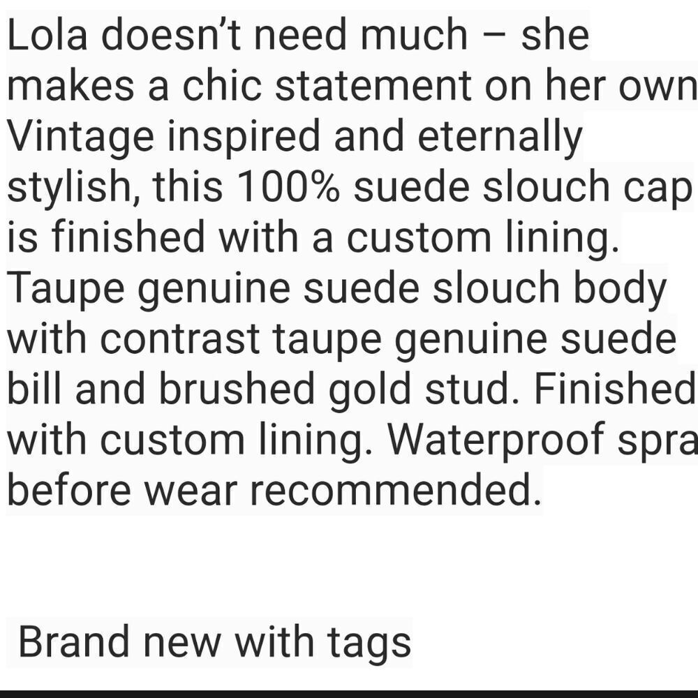 Lack of Color Lola Suede Leather Cap Colaboration Free People - Picture 15 of 16